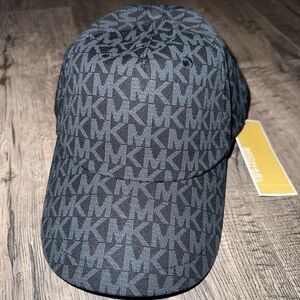 Michael Kors Women's Hat - Black with Grey Letters, Size 1, New with Tags